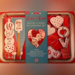 New Handstand Kitchen Bake With Love Cookie Decorating Set 30 Pieces Valentines